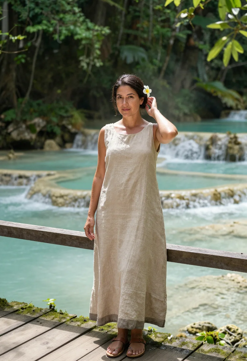 AI luang prabang sample — portrait of a woman, half-length portrait of a Mediterranean