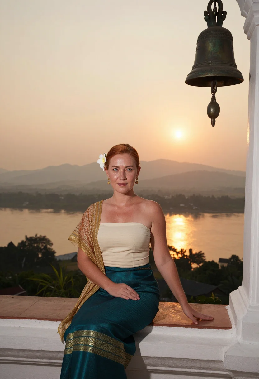 AI luang prabang sample — portrait of a woman, three-quarter-length portrait of a West
