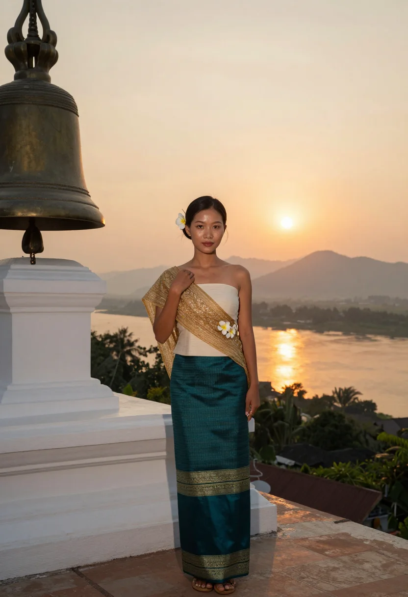 AI luang prabang sample — portrait of a woman, full-length portrait of a Lao woman wit