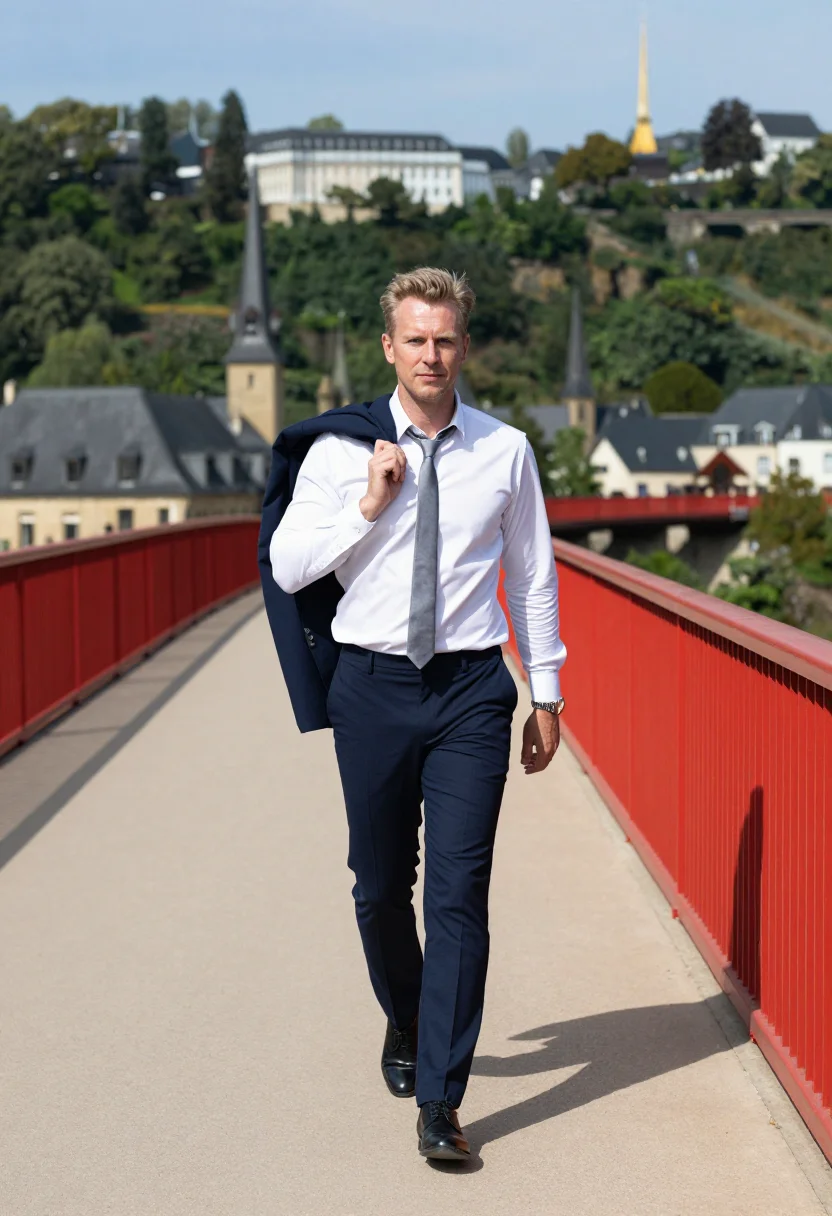 AI luxembourg kirchberg sample — portrait of a man, full-length portrait of a German man in h