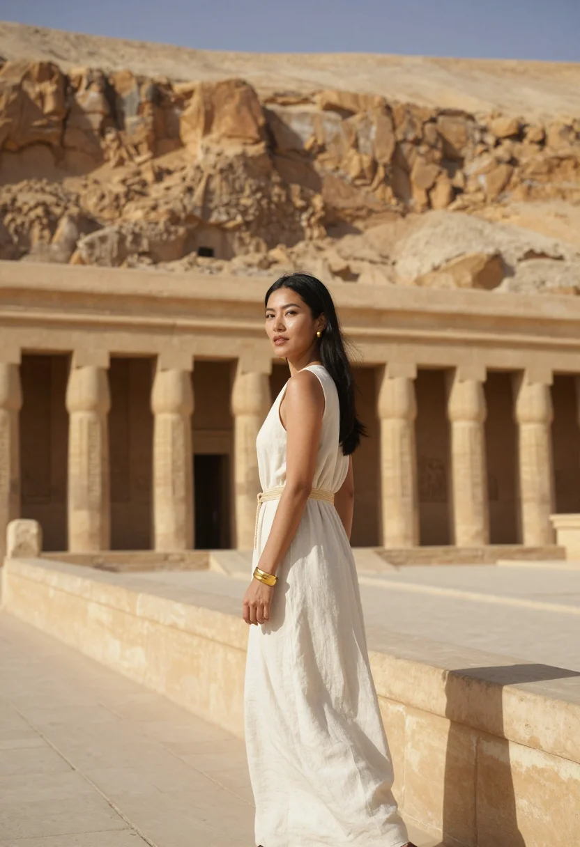 AI luxor sample — portrait of a woman, three-quarter-length portrait of an Eas