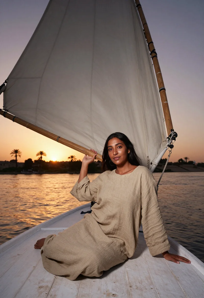 AI luxor sample — portrait of a woman, three-quarter-length portrait of a Nort