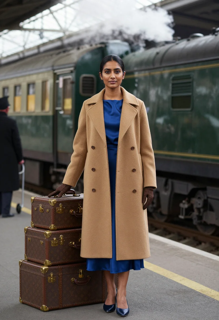 AI lv trunk sample — portrait of a woman, chest-up portrait of a South-Asian woma