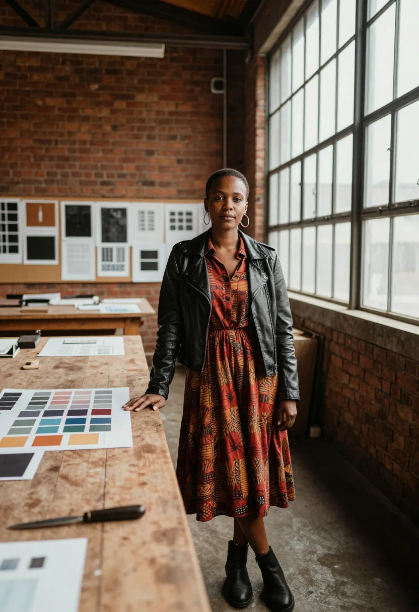 AI maboneng sample — portrait of an art director, full-length portrait of a South