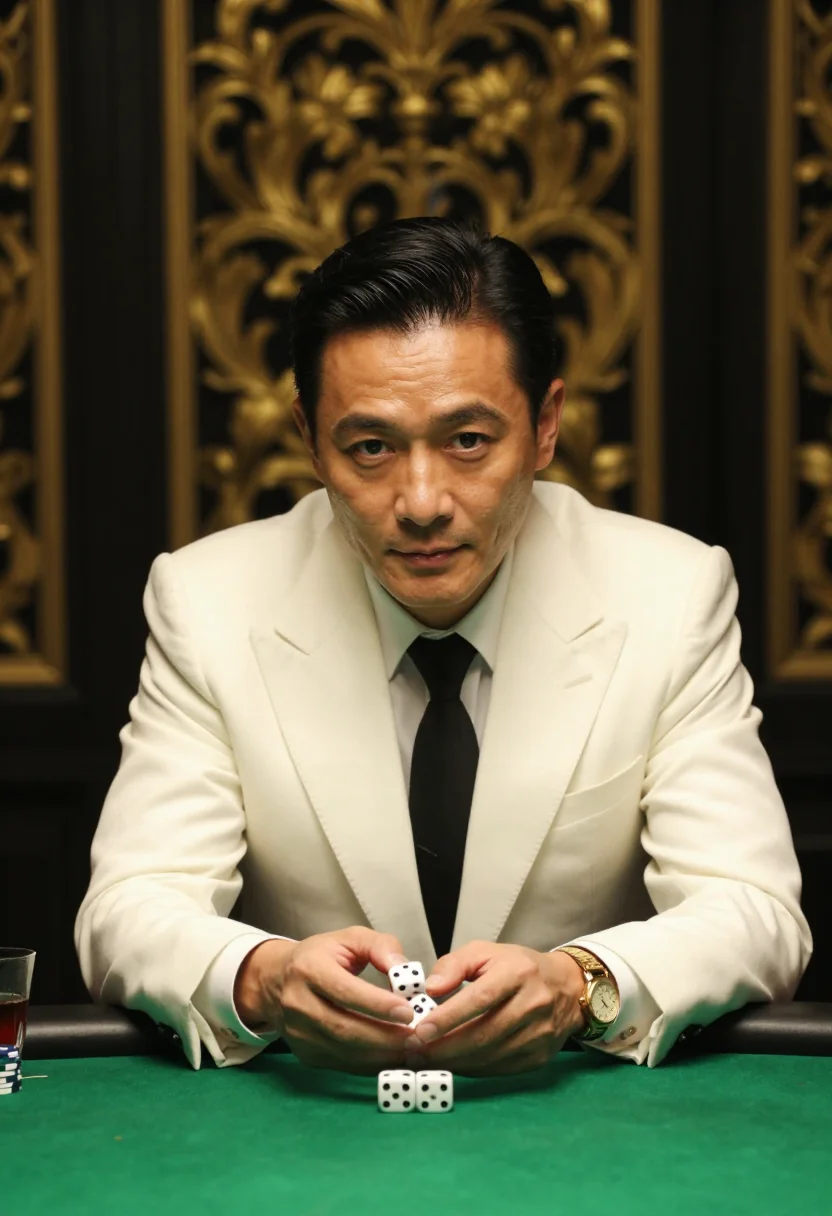 AI macau highroller sample — portrait of a man, chest-up portrait of a Chinese man with w