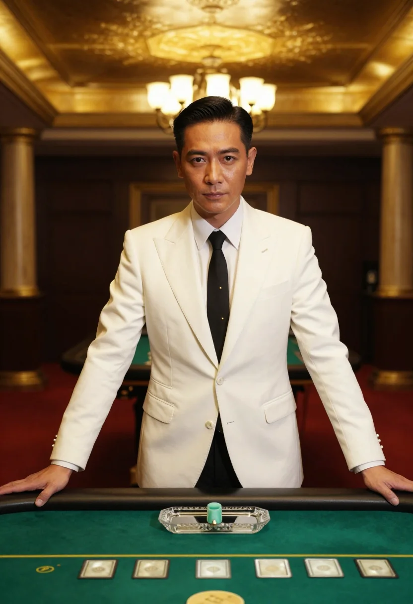 AI macau highroller sample — portrait of a man, three-quarter-length portrait of a Chines