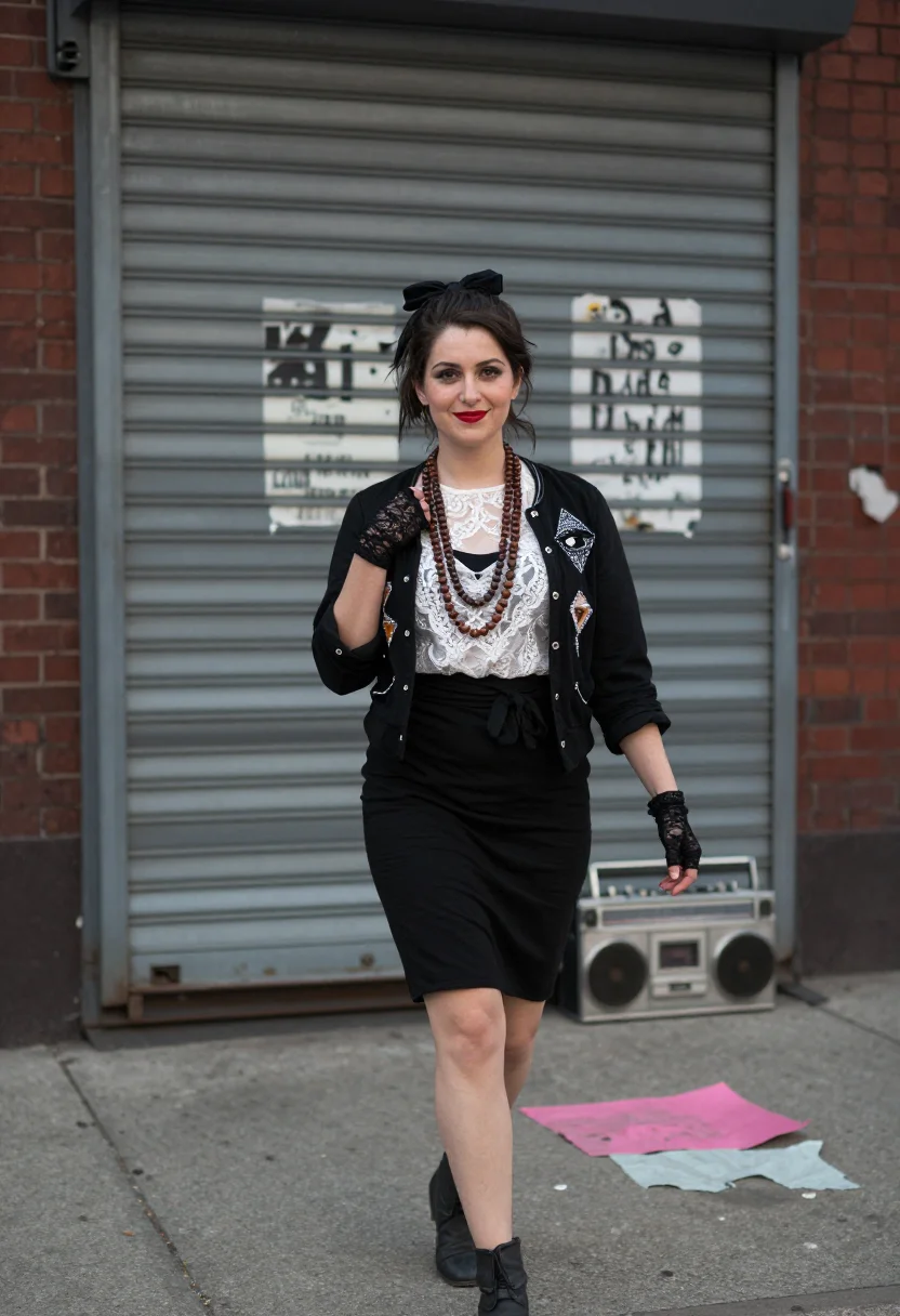 AI madonna desperately seeking sample — portrait of a woman, three-quarter-length portrait of a West