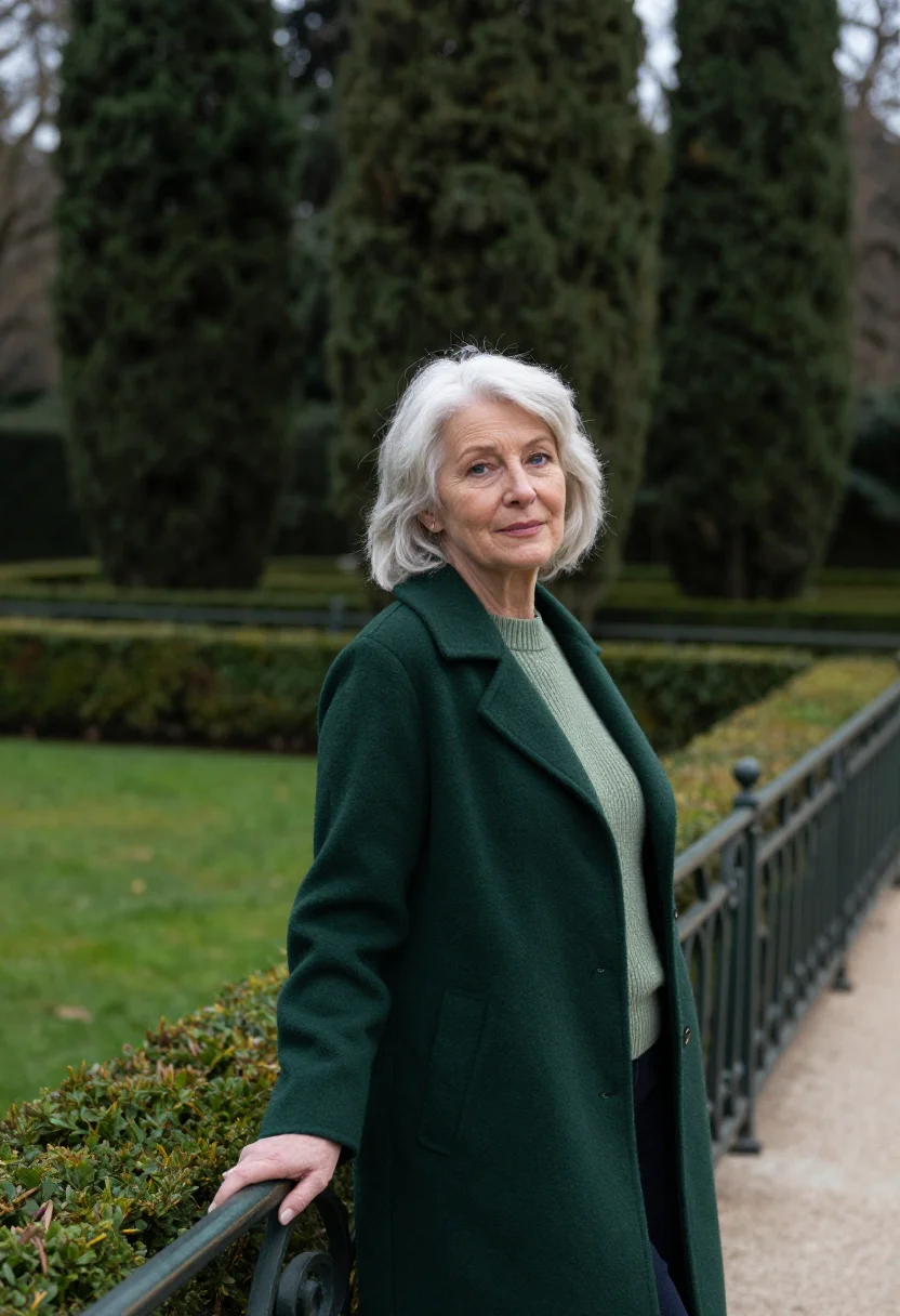 AI madrid botanical garden botanist iron green sample — portrait of a woman, in her sixties, a botanist with fair sk