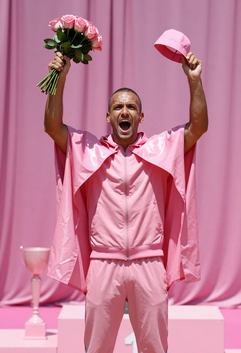 AI maglia rosa sample — portrait of a man, half-length frontal portrait of a Souther