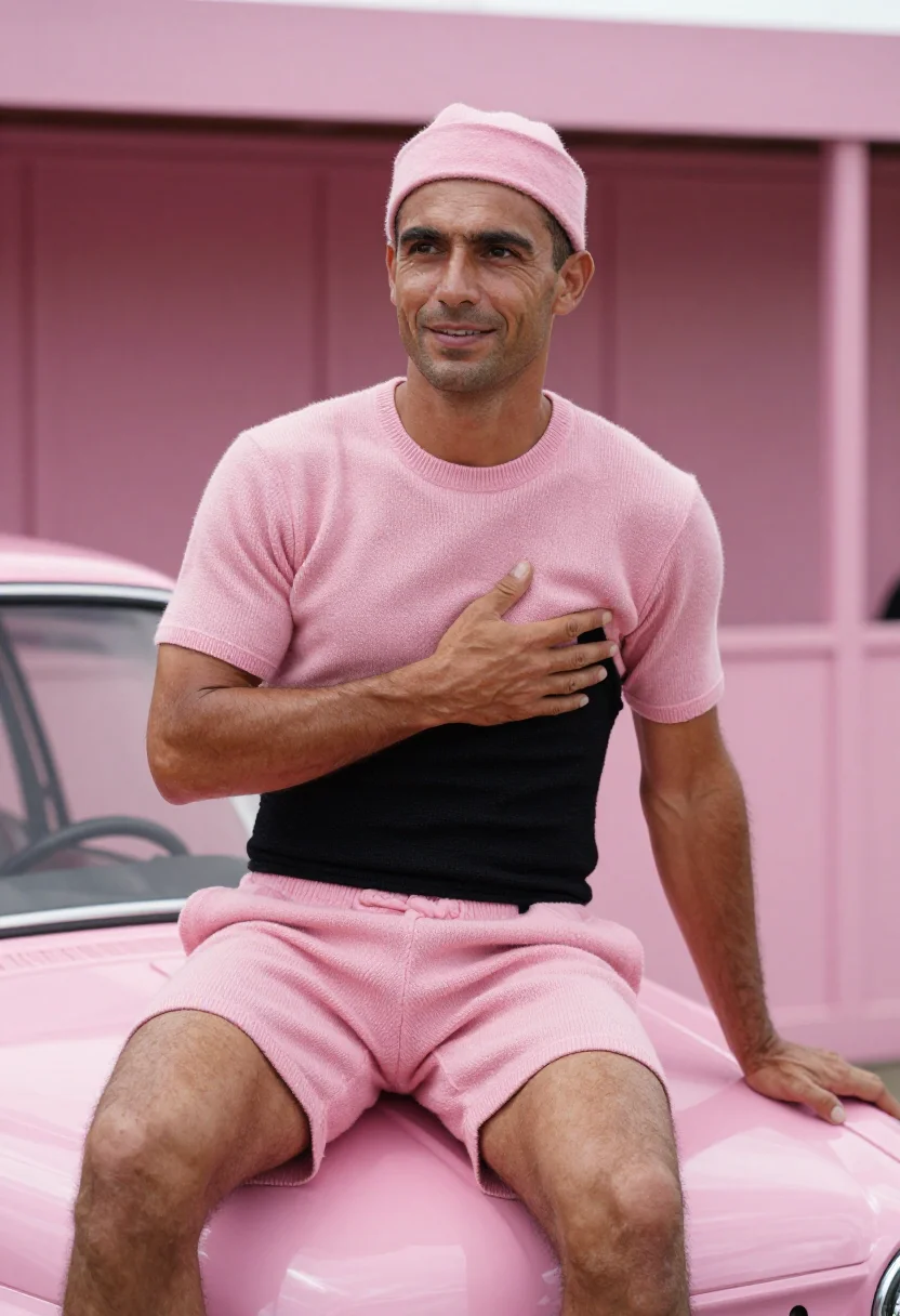 AI maglia rosa sample — portrait of a man, half-length three-quarter portrait of a S