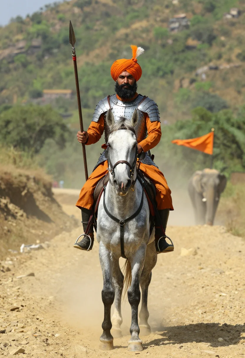 AI maharana pratap sample — portrait of a man, full-length portrait of a Rajput man of M
