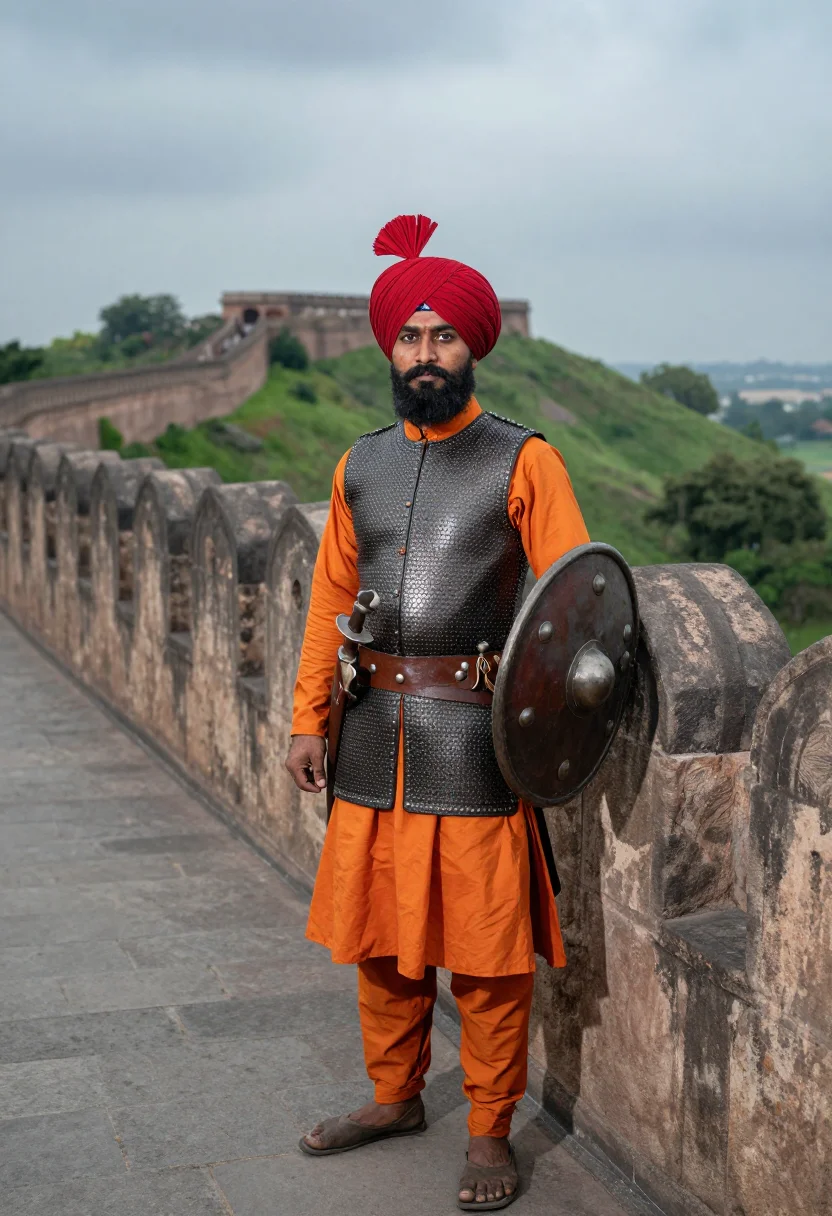 AI maharana pratap sample — portrait of a man, full-length portrait of a Rajput man of M