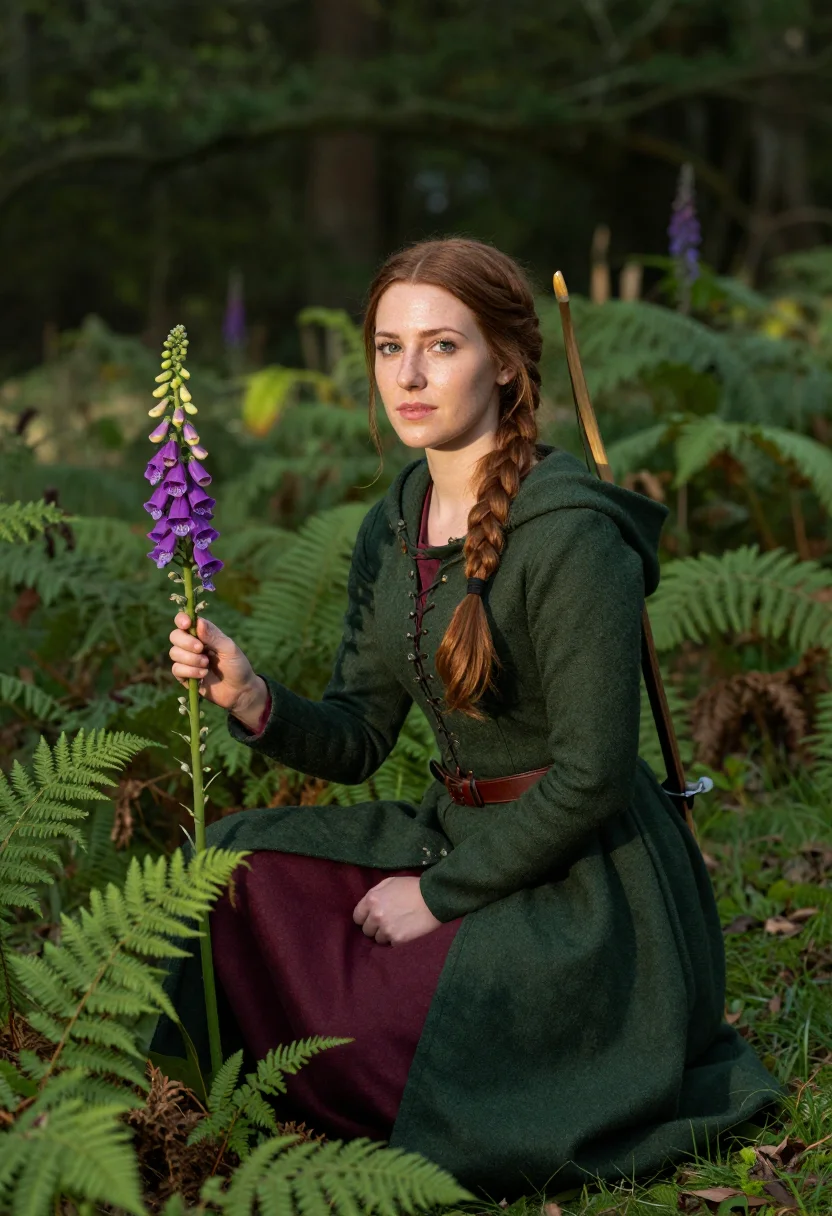AI maid marian sample — portrait of a woman, half-length portrait of an English woma
