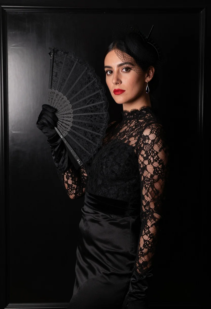 AI maja noir sample — portrait of a woman, half-length portrait of a Spanish woman