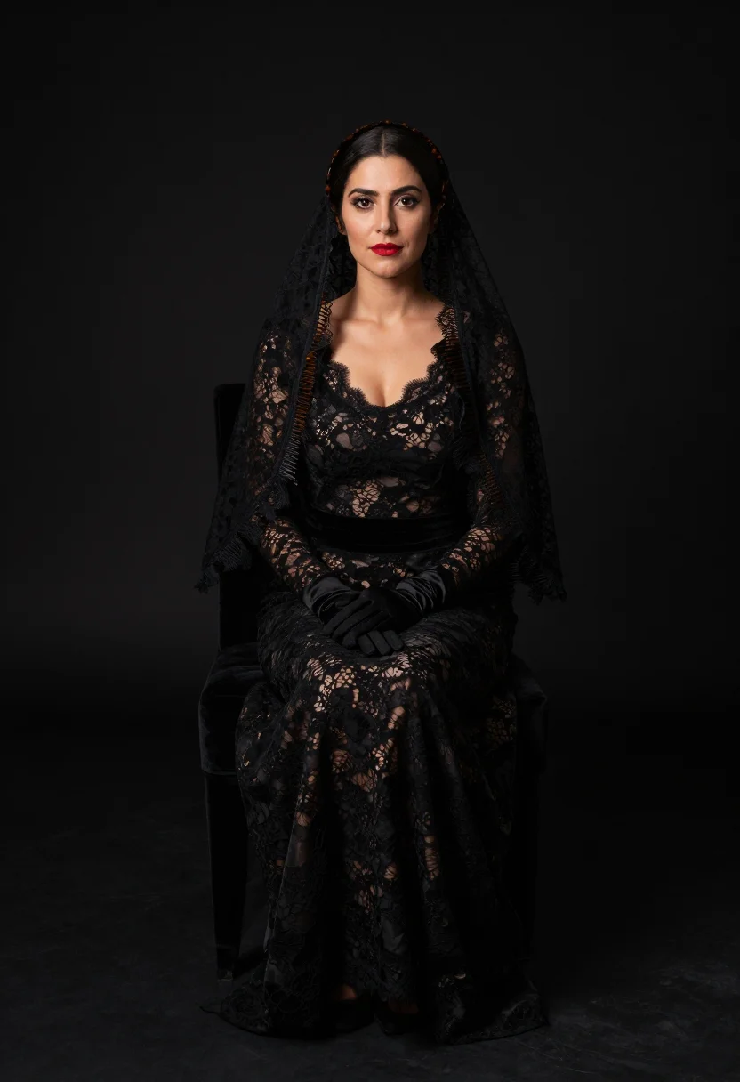 AI maja noir sample — portrait of a woman, full-length portrait of a Spanish woman