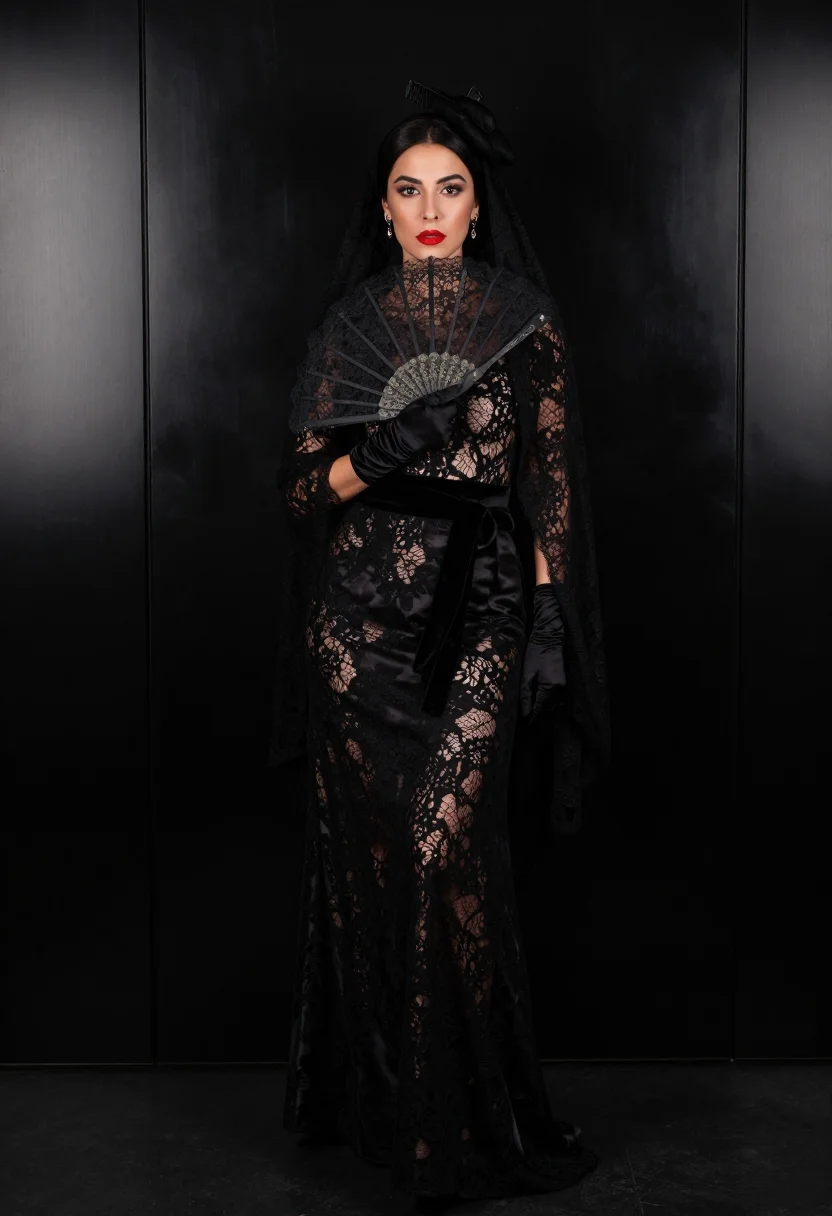 AI maja noir sample — portrait of a woman, full-length portrait of a Spanish woman