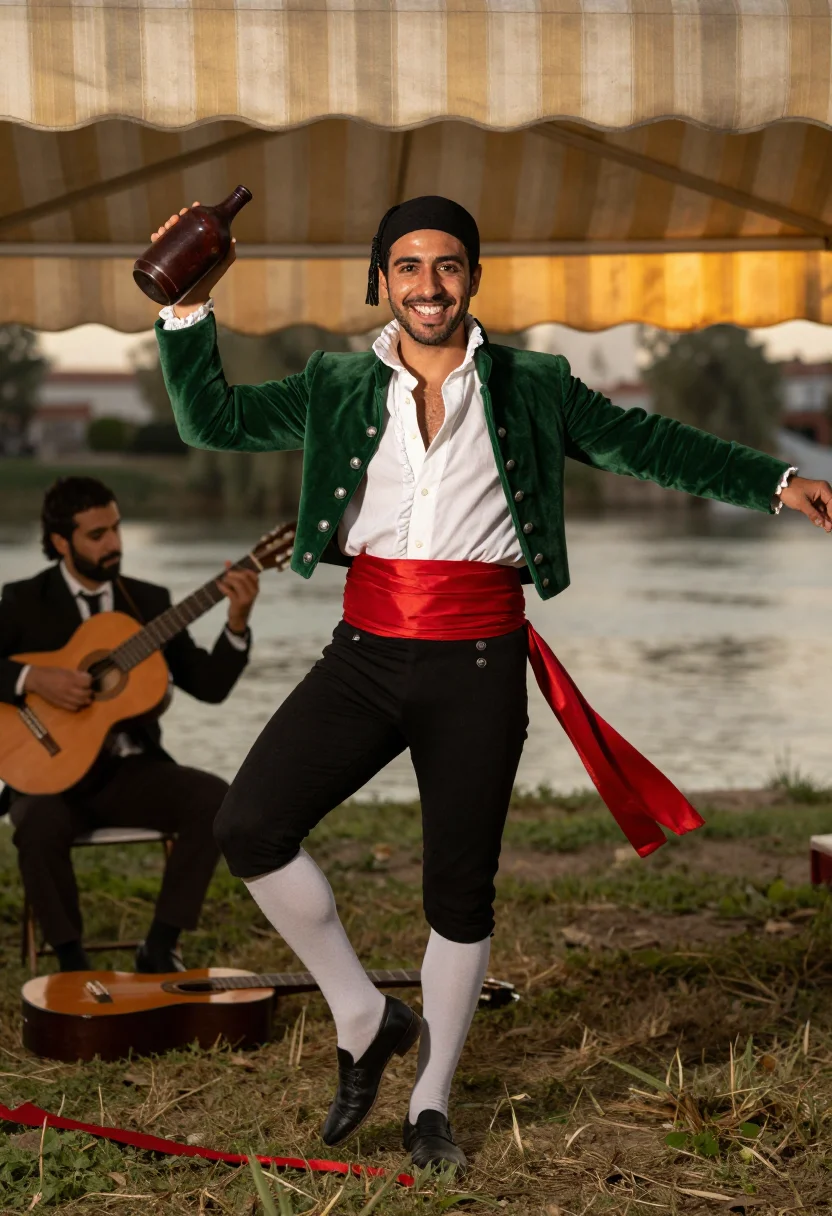 AI majo sample — portrait of a man, full-length portrait of a Spanish man in