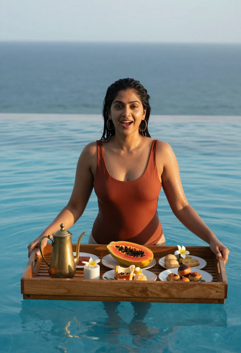 AI maldives sample — portrait of a woman, half-length portrait of a South-Asian w