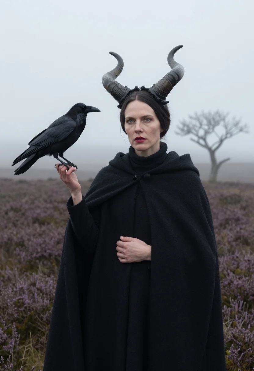 AI maleficent sample — portrait of a woman, half-length portrait of a Western-Europ
