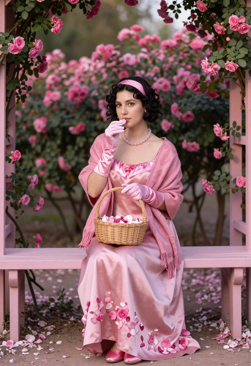AI malmaison rose sample — portrait of a woman, a Western-European woman in her twentie