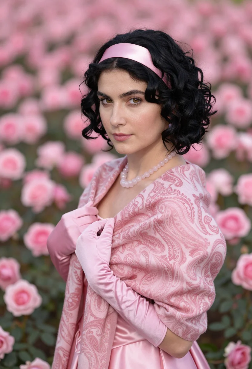 AI malmaison rose sample — portrait of a woman, a Western-European woman in her twentie