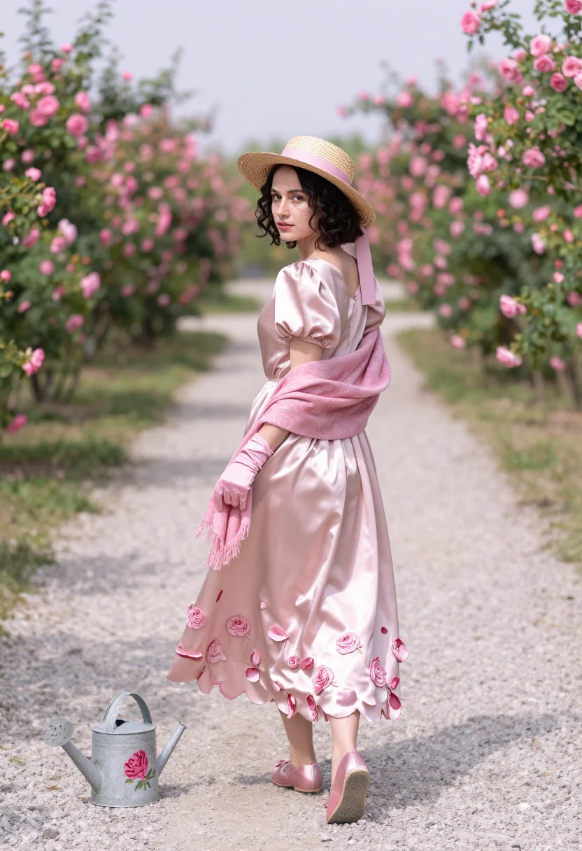 AI malmaison rose sample — portrait of a woman, a Western-European woman in her twentie