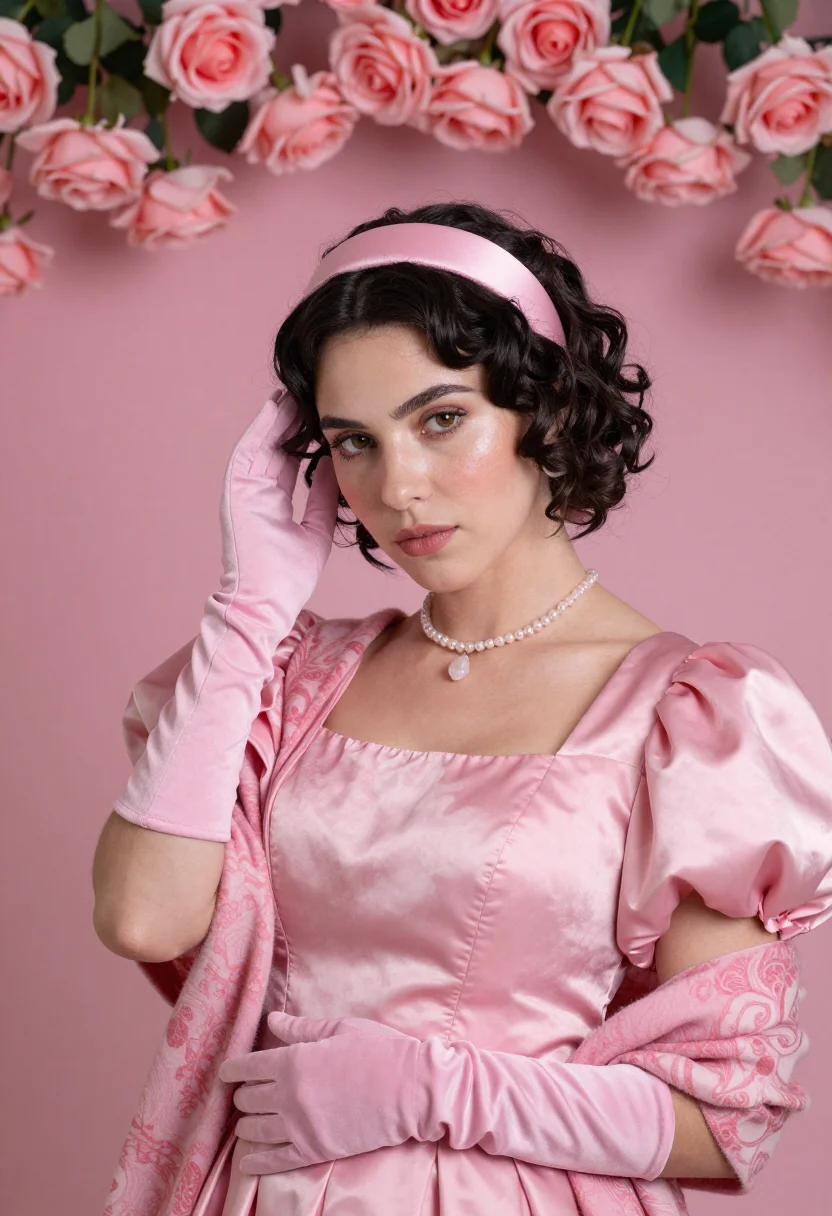 AI malmaison rose sample — portrait of a woman, a Western-European woman in her twentie
