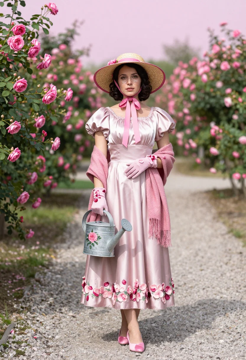 AI malmaison rose sample — portrait of a woman, a Western-European woman in her twentie