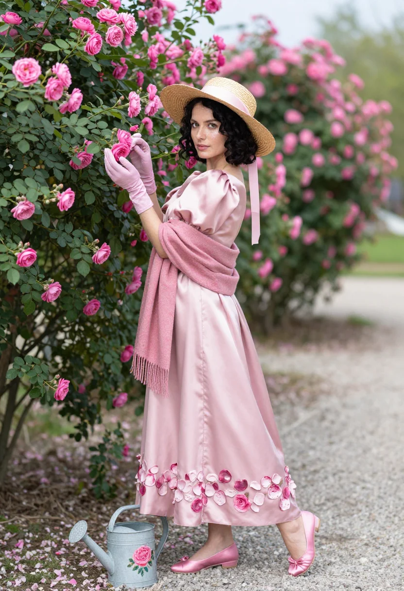 AI malmaison rose sample — portrait of a woman, a Western-European woman in her twentie