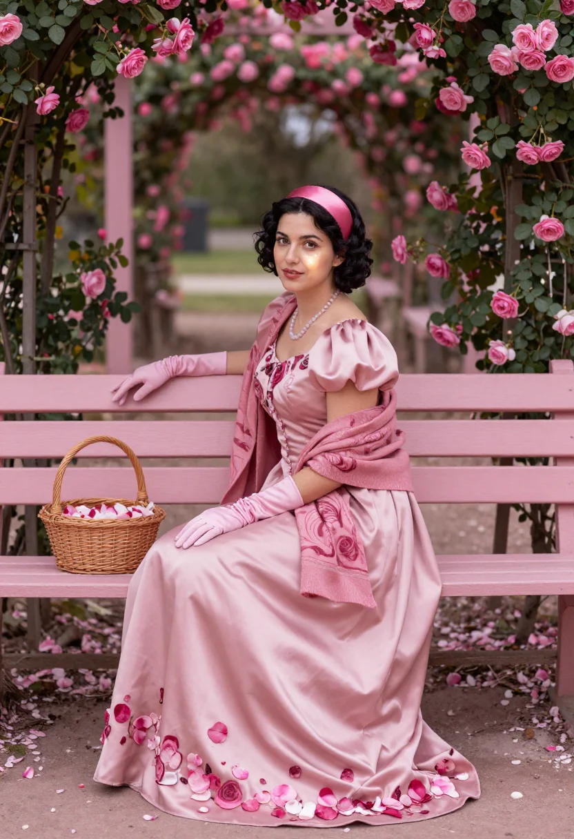 AI malmaison rose sample — portrait of a woman, a Western-European woman in her twentie