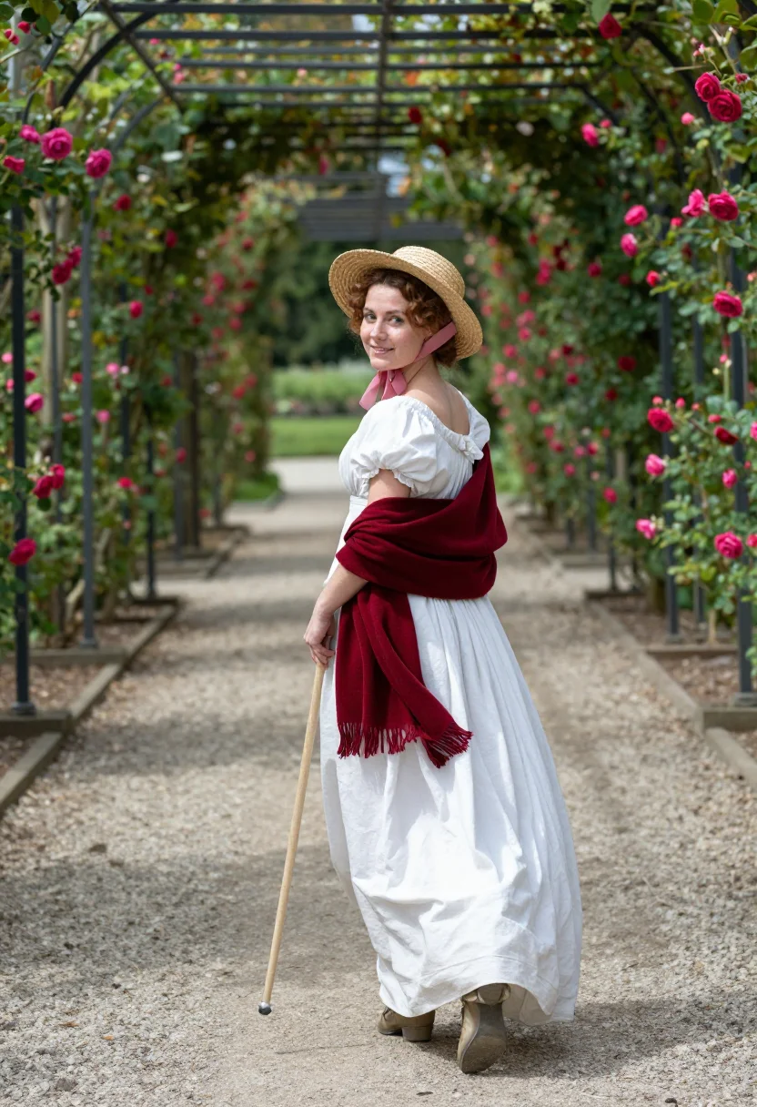 AI malmaison roses sample — portrait of a woman, full-length portrait of a French woman