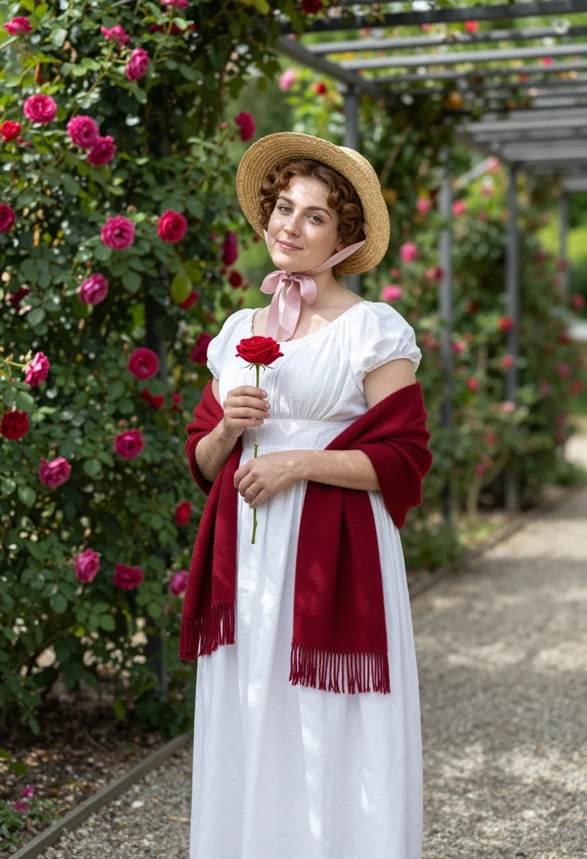 Example portrait from the AI Malmaison Roses — Free Preview, Train Once