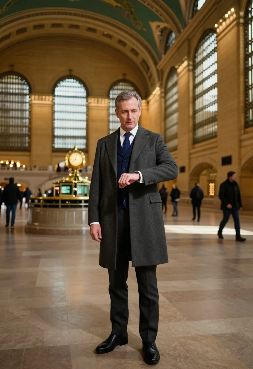 AI manhattan finance sample — portrait of a man, three-quarter-length portrait of a Wester