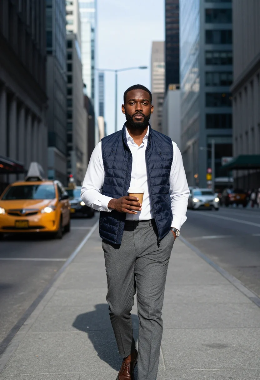 AI manhattan finance sample — portrait of a man, three-quarter-length portrait of a Black
