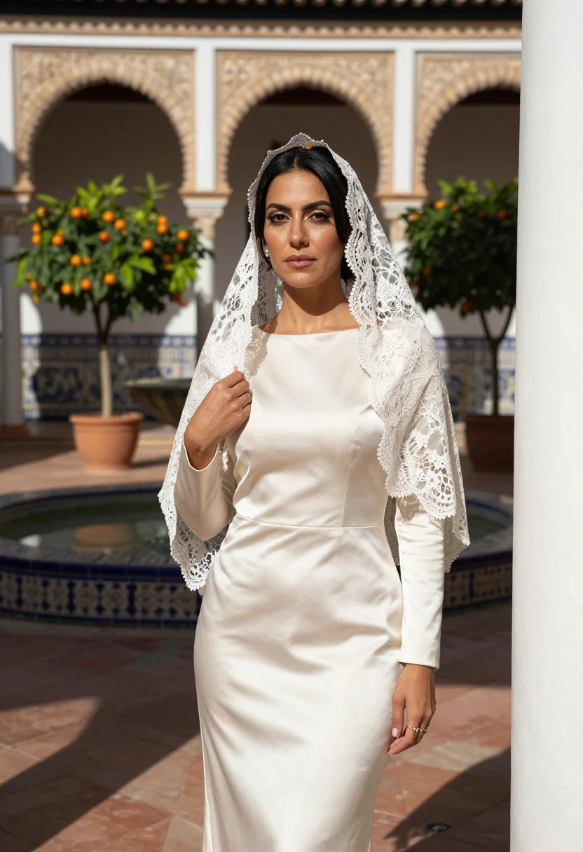 Example portrait from the AI Mantilla Bride — Free Preview, Train Once