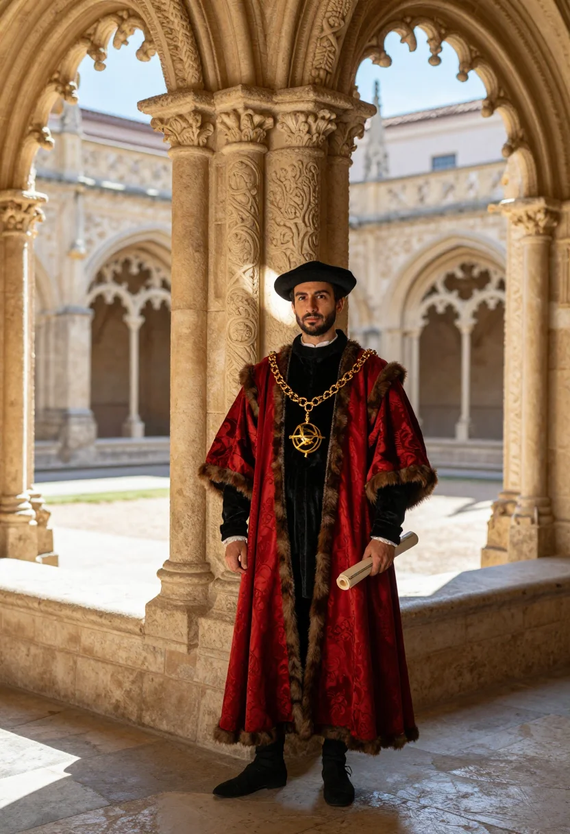 AI manuel i manueline sample — portrait of a man, full-length portrait of a Portuguese man