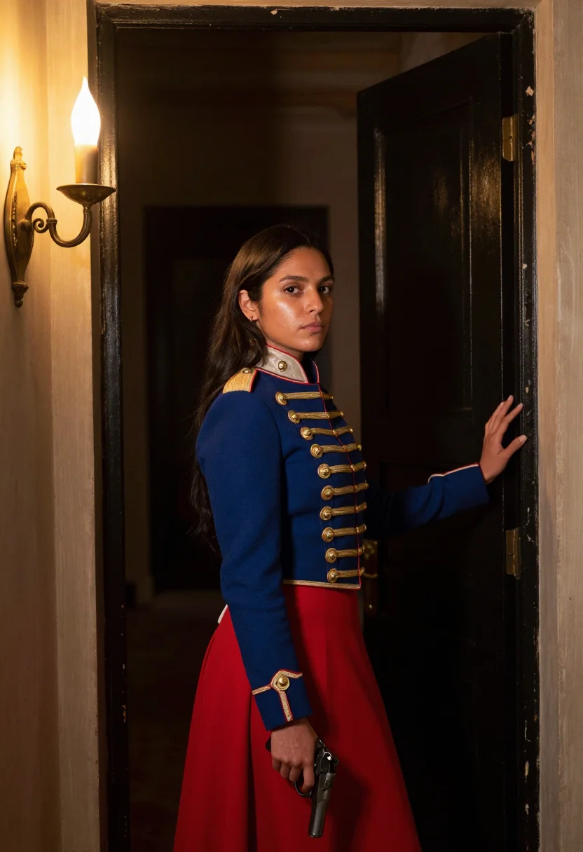 AI manuela saenz sample — portrait of a woman, half-length portrait of a Latin-America