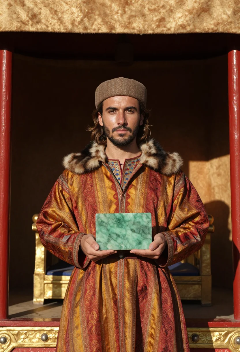 AI marco polo sample — portrait of a man, chest-up portrait of a Venetian man in hi