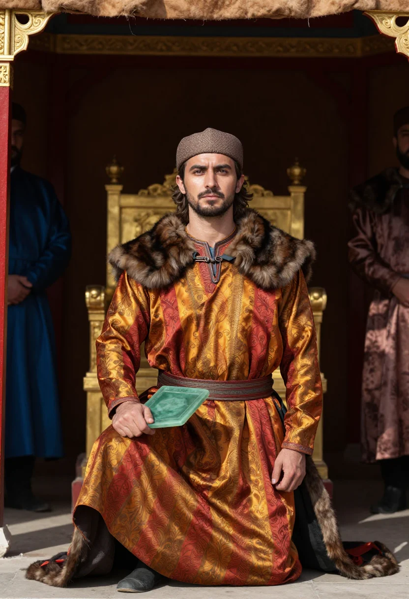 AI marco polo sample — portrait of a man, half-length portrait of a Venetian man in