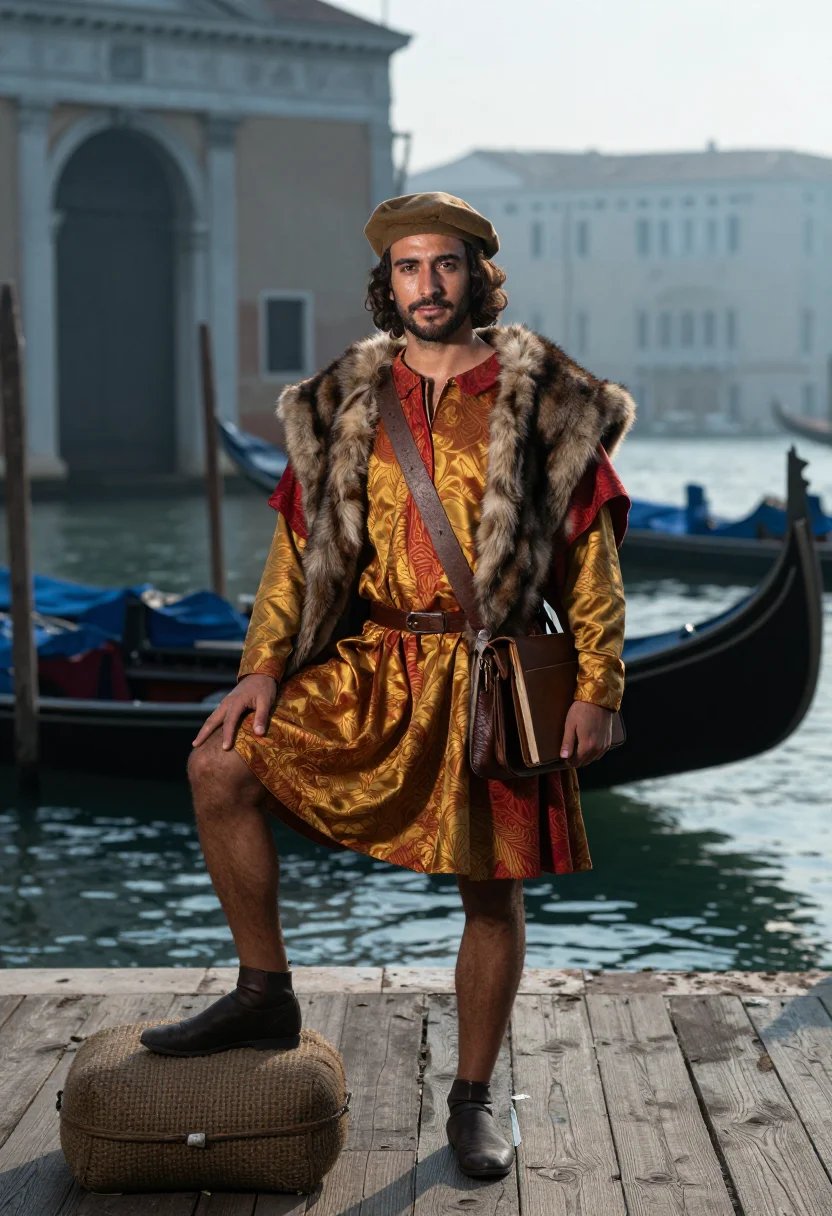 AI marco polo sample — portrait of a man, low three-quarter-length portrait of a Ve