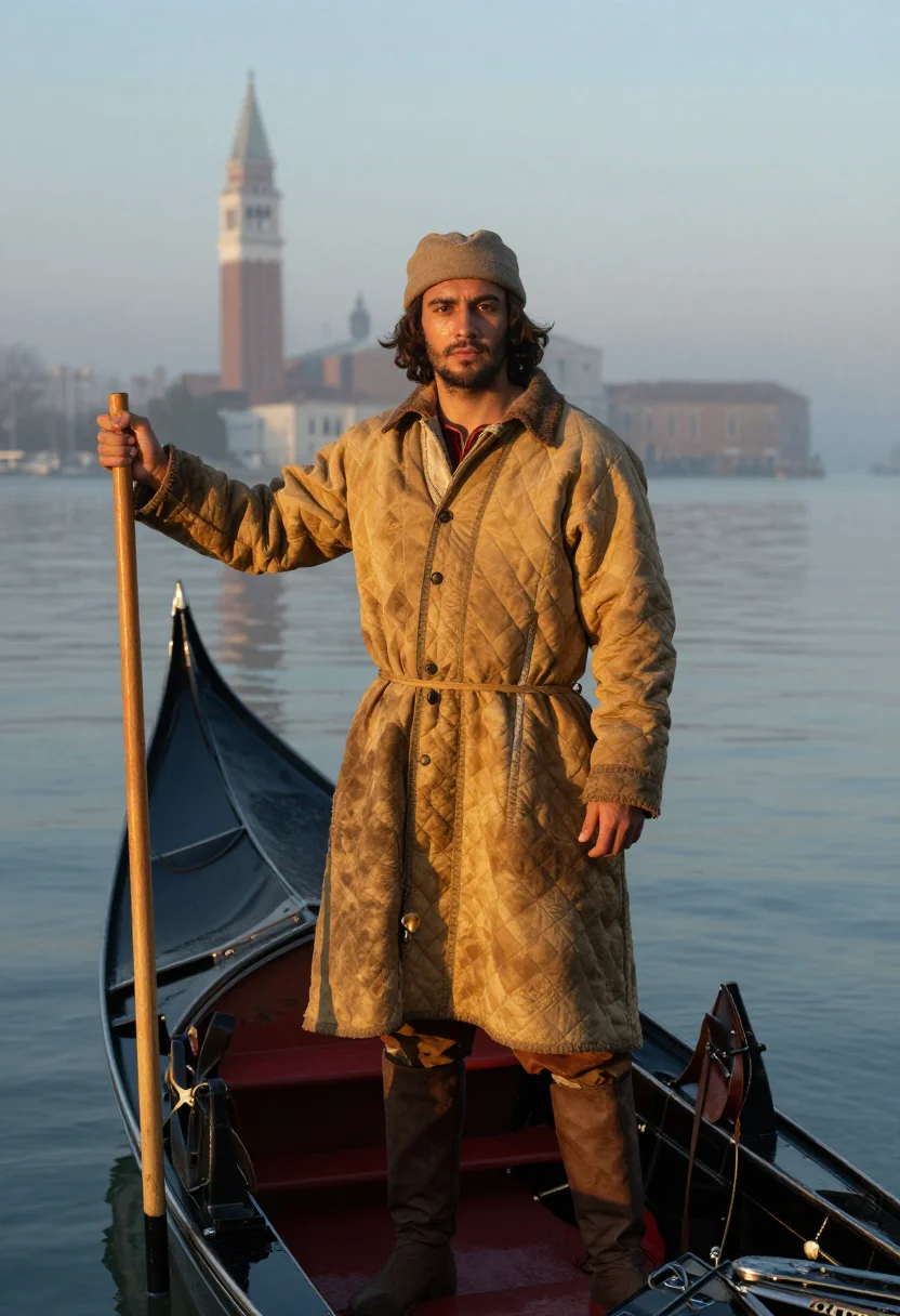 AI marco polo sample — portrait of a man, three-quarter-length portrait of a Veneti