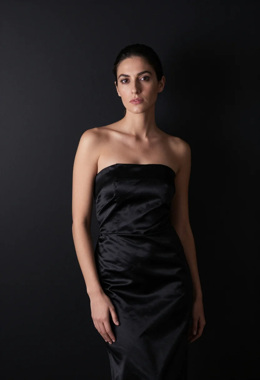 AI marella agnelli sample — portrait of a woman, a waist-up photograph against a black g