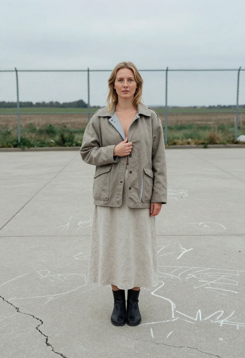AI margiela sample — portrait of a woman, wide full-length portrait of a Western-