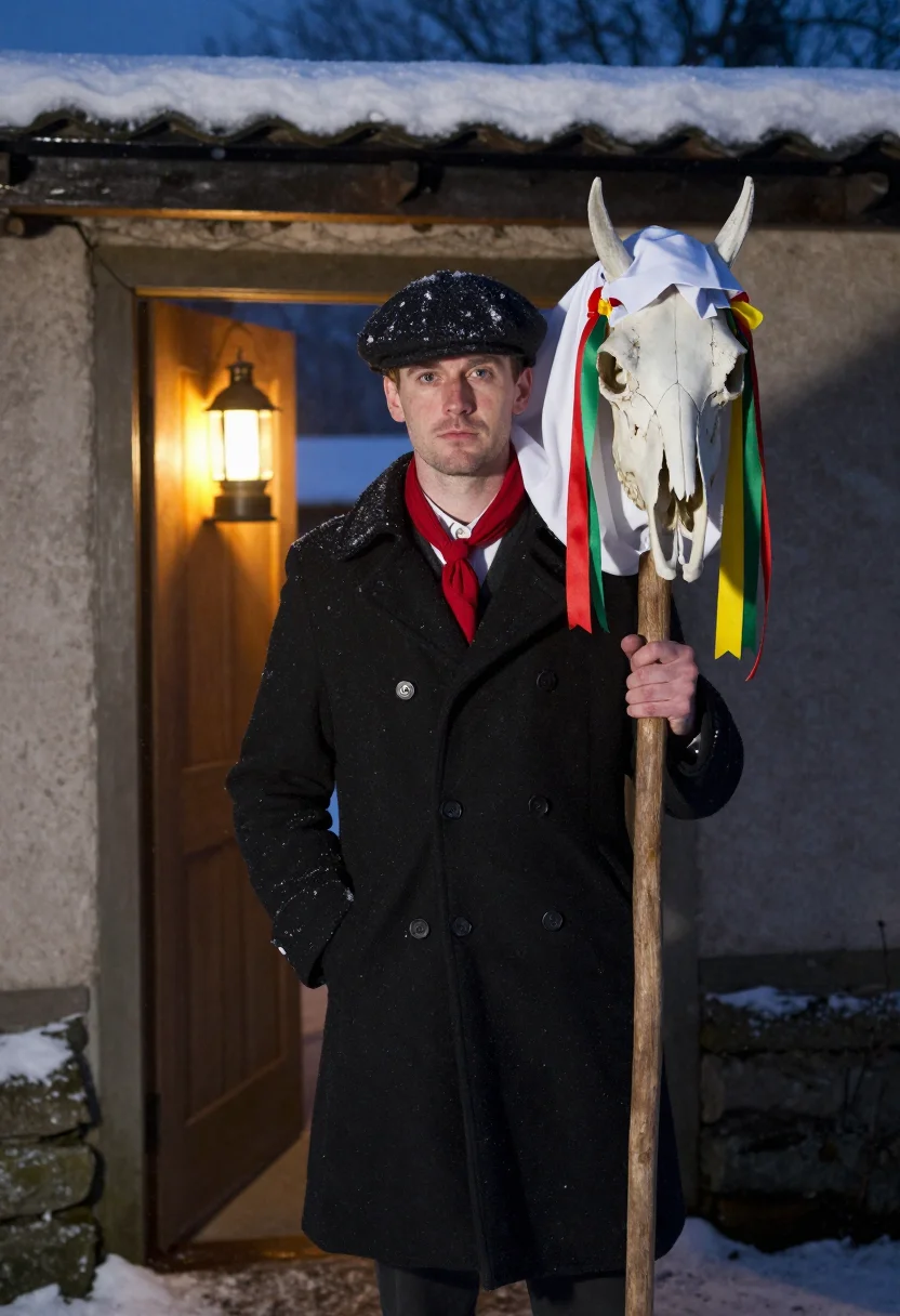 Example portrait from the AI Mari Lwyd — Free Preview, Train Once
