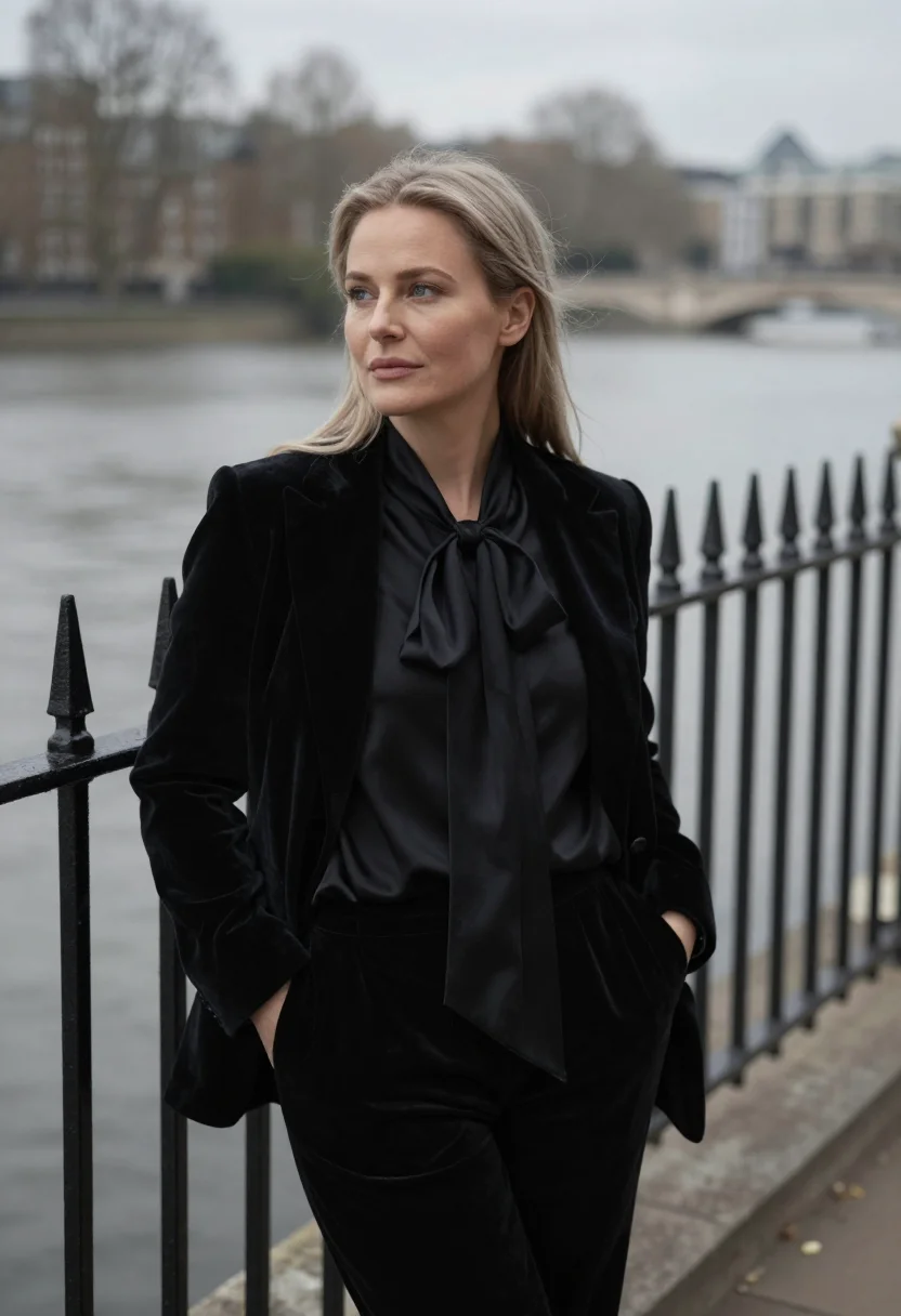 AI marianne faithfull cheyne walk black sample — portrait of a woman, a woman in her thirties of Swedish desc