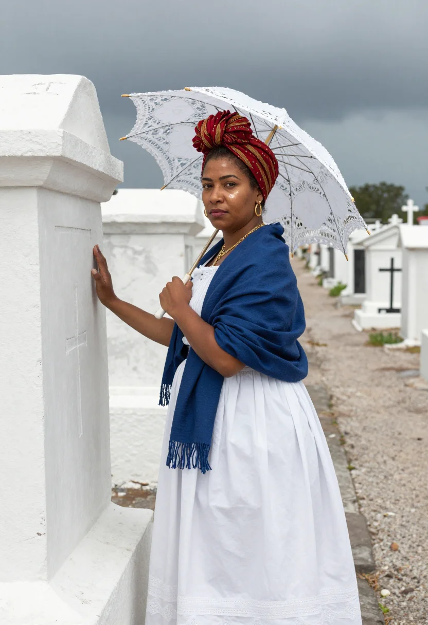 AI marie laveau sample — portrait of a woman, three-quarter-length portrait of a Loui
