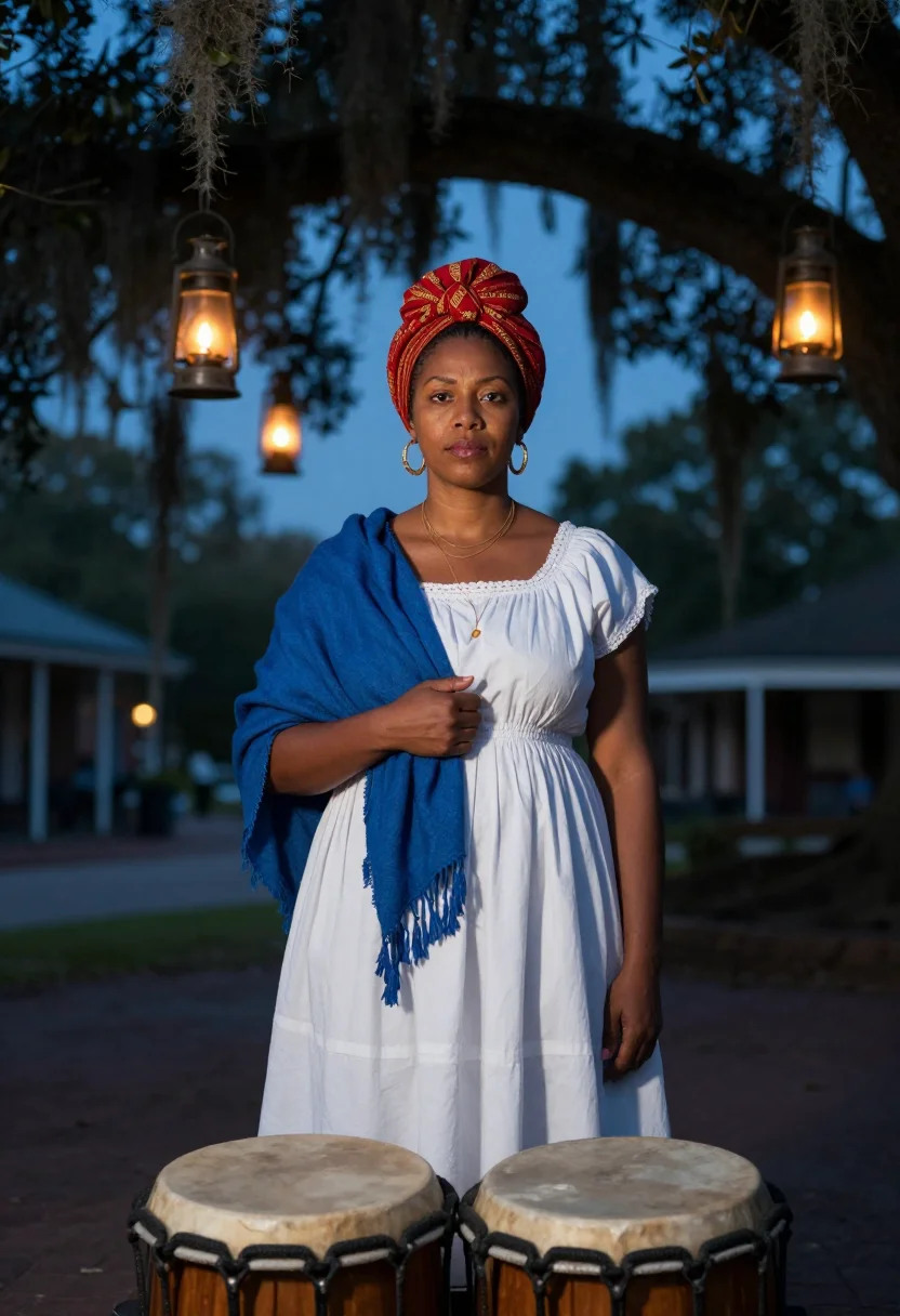 AI marie laveau sample — portrait of a woman, three-quarter-length portrait of a Loui