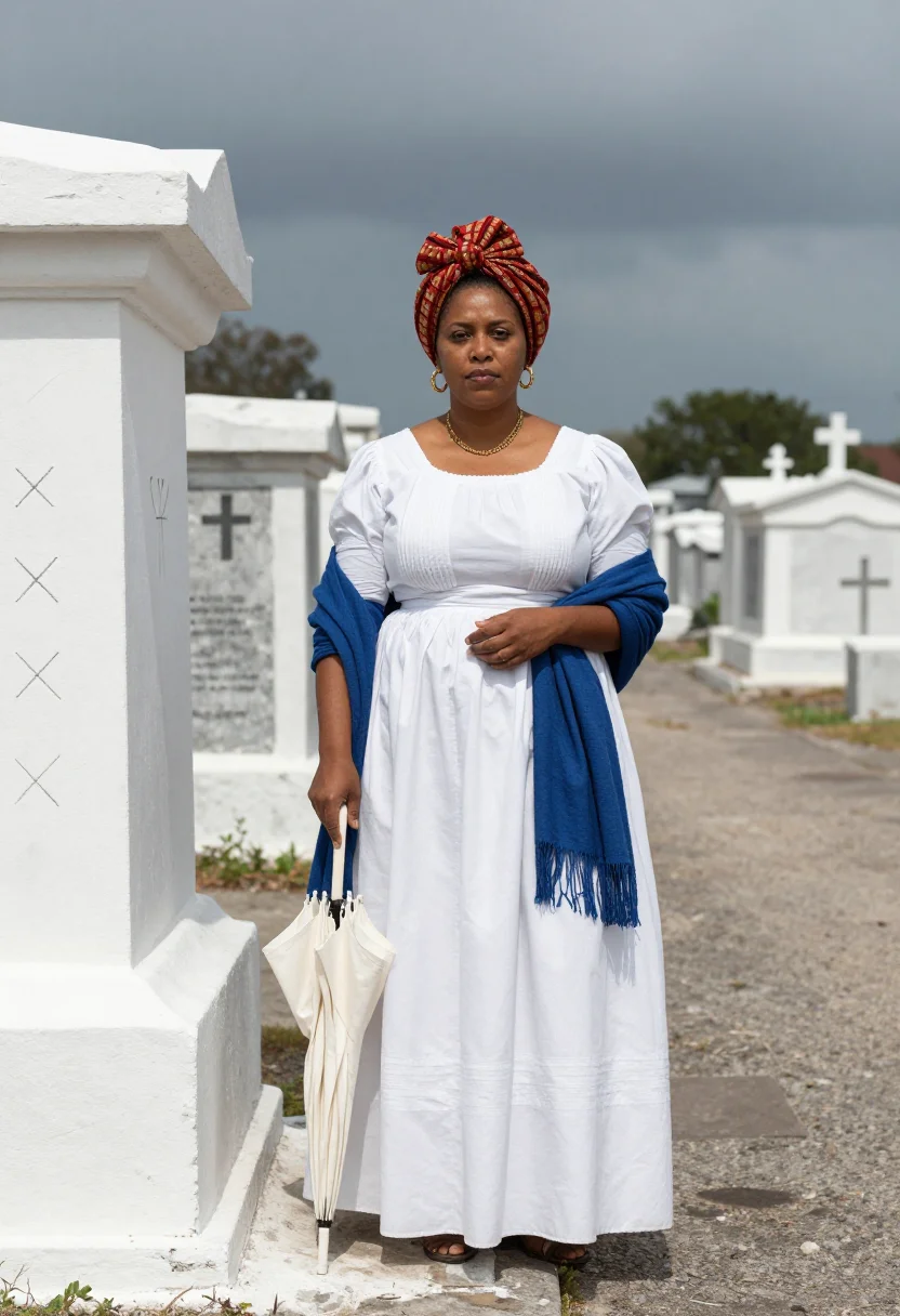 AI marie laveau sample — portrait of a woman, full-length portrait of a Louisiana Cre