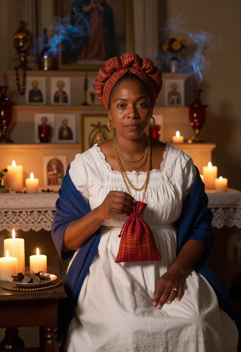 AI marie laveau sample — portrait of a woman, half-length portrait of a Louisiana Cre