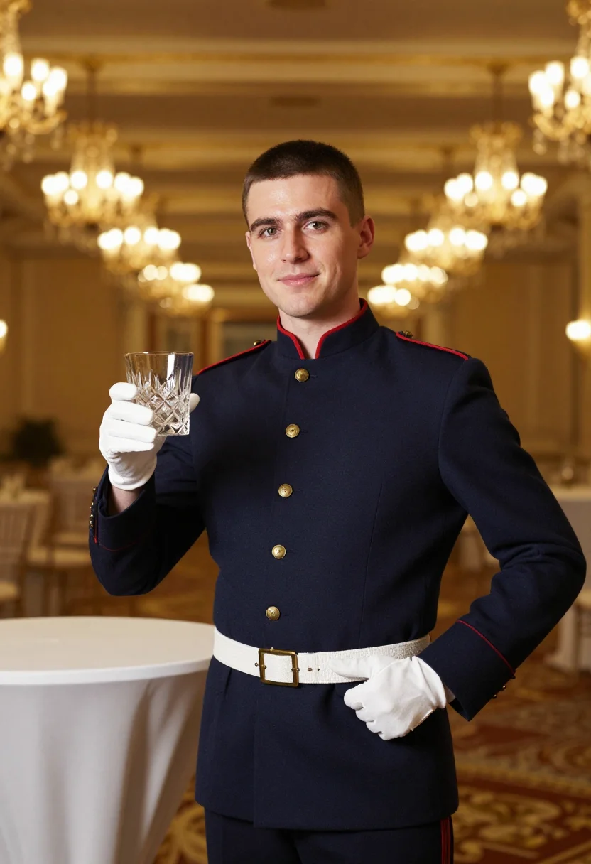 AI marine dress blues sample — portrait of a man, half-length portrait of an American man i